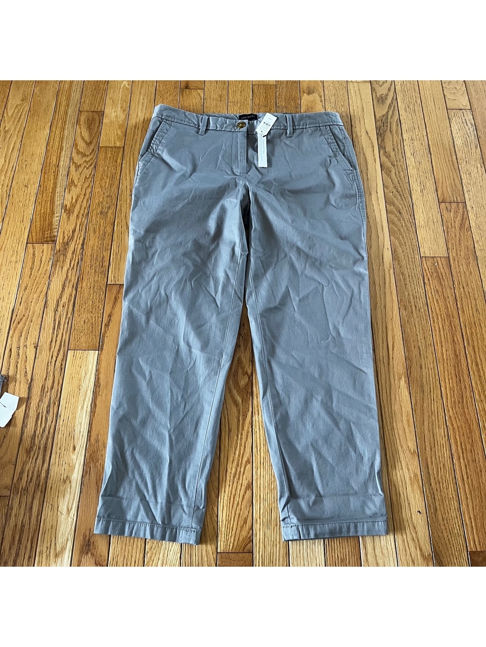 Talbots Supersoft Relaxed Chino Pants Petite 10P Gray